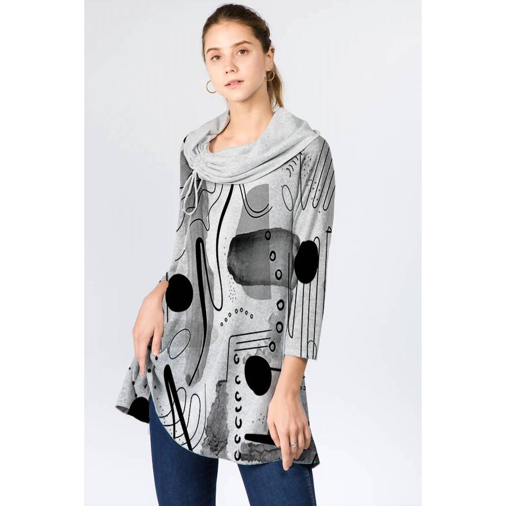 NEW ET'LOIS nancy cowl neck tunic in lowa
